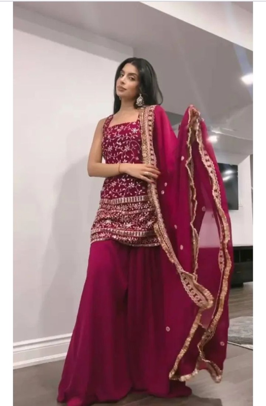 Pink Garara Set Dress For Women