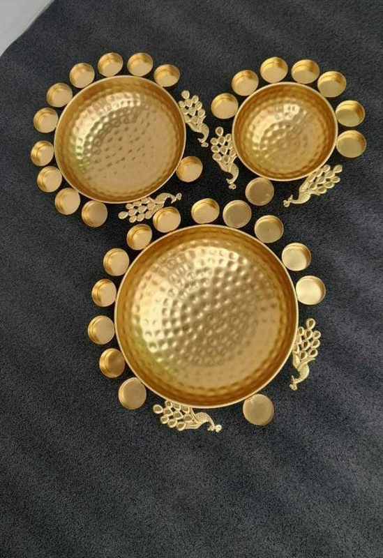 Peacock Urli Tealight Set Of 3